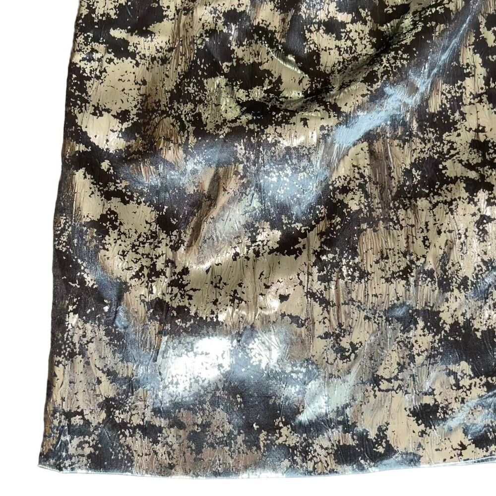 One Shoulder Y2K Dress Ruffle Ruched Metallic - Picture 6 of 10